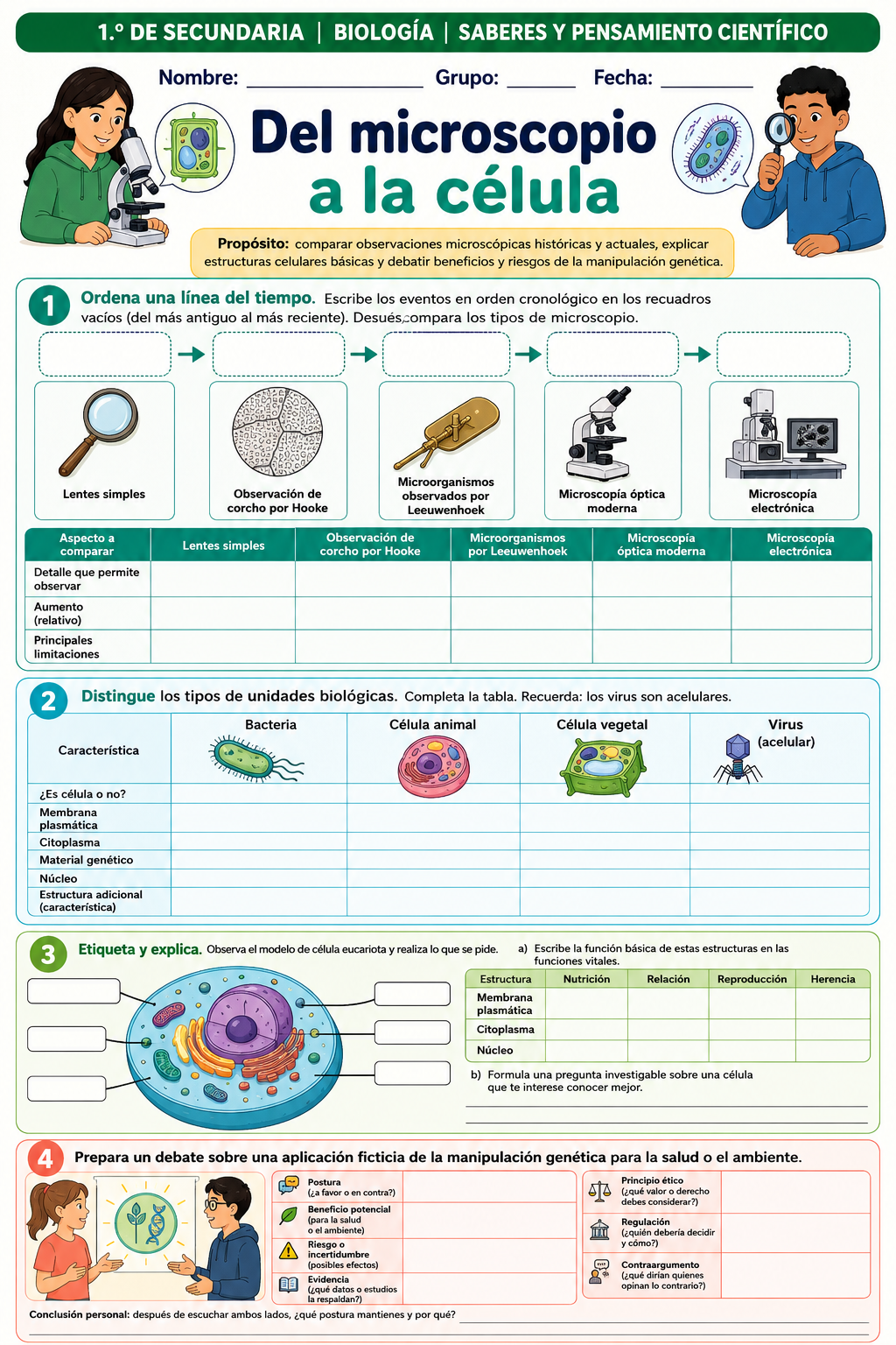 Fichas de trabajo CIENCIAS (Biología, Física, Química) SECUNDARIA 1°, 2° Y 3° Grado | TODOS LOS CONTENIDOS (IMPRIMIBLES) 10 Fichas de trabajo CIENCIAS (Biología, Física, Química) SECUNDARIA 1°, 2° Y 3° Grado | TODOS LOS CONTENIDOS (IMPRIMIBLES) - Image 10