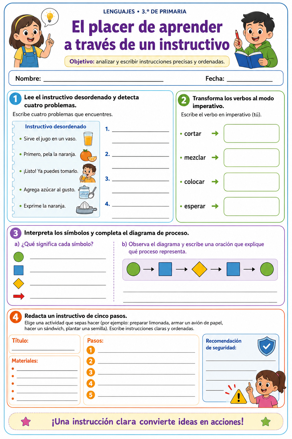 Fichas de trabajo PRIMARIA 3° Grado TODOS LOS PROYECTOS (IMPRIMIBLES) 17 Fichas de trabajo PRIMARIA 3° Grado TODOS LOS PROYECTOS (IMPRIMIBLES) - Image 17