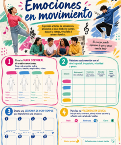 Fichas de trabajo ARTES SECUNDARIA 1°, 2° Y 3° Grado | TODOS LOS CONTENIDOS (IMPRIMIBLES) 18 08 Emociones en movimiento