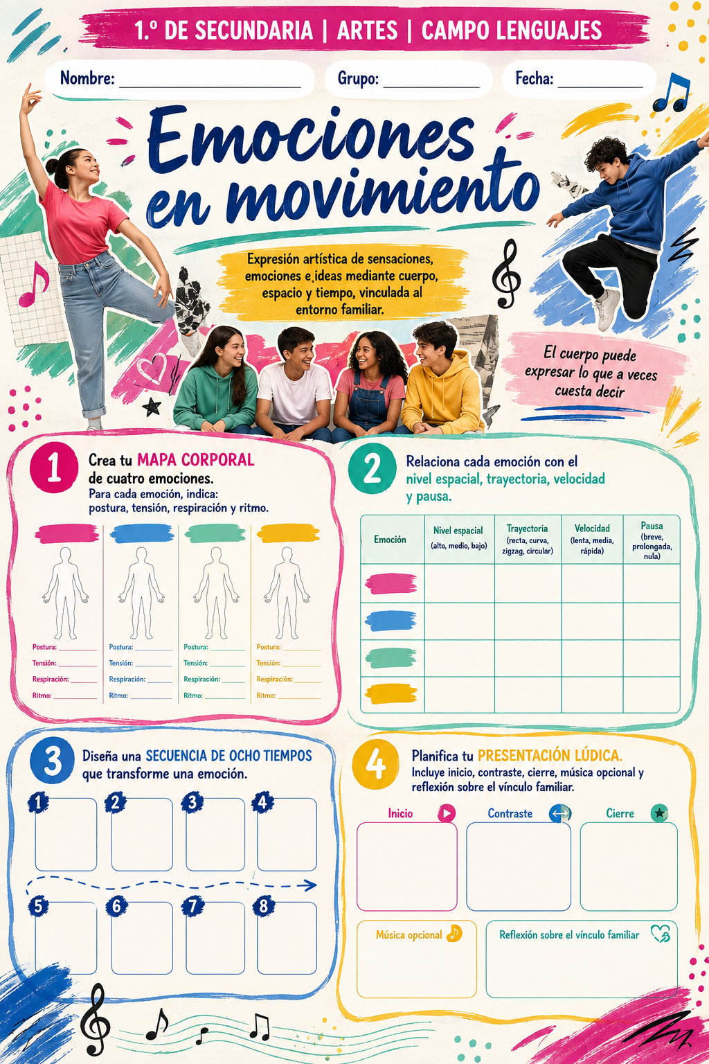 Fichas de trabajo ARTES SECUNDARIA 1°, 2° Y 3° Grado | TODOS LOS CONTENIDOS (IMPRIMIBLES) 4 Fichas de trabajo ARTES SECUNDARIA 1°, 2° Y 3° Grado | TODOS LOS CONTENIDOS (IMPRIMIBLES) - Image 4