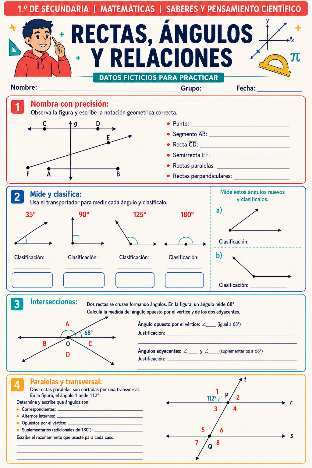 Fichas de trabajo MATEMÁTICAS SECUNDARIA 1°, 2° Y 3° Grado | TODOS LOS CONTENIDOS (IMPRIMIBLES) 13 Fichas de trabajo MATEMÁTICAS SECUNDARIA 1°, 2° Y 3° Grado | TODOS LOS CONTENIDOS (IMPRIMIBLES) - Image 13