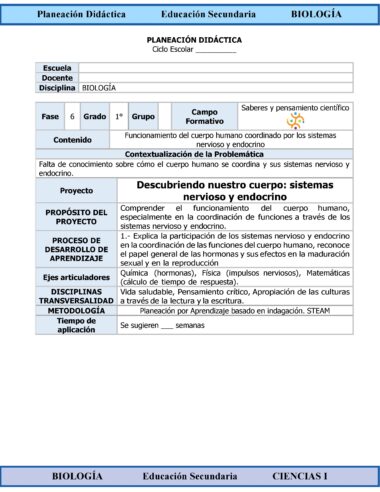 Programa Analítico Anual CIENCIAS I BIOLOGÍA, Secundaria 1º (Ciclo Escolar 2025 – 2026) - Image 9