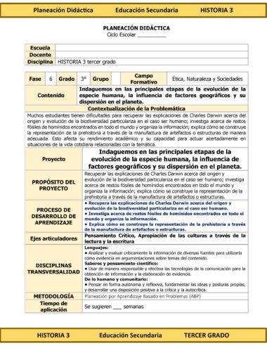 Programa Analítico Anual HISTORIA 3, Secundaria 3º (Ciclo Escolar 2025 – 2026) - Image 9