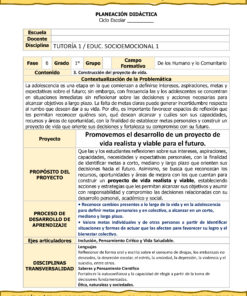 Programa Analítico Anual TUTORÍA 1 / EDUCACIÓN SOCIOEMOCIONAL 1, Secundaria 1º (Ciclo Escolar 2026 – 2027) 25 09 39