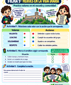 Actividades "NIÑOS HÉROES "1° a 6° Grado de Primaria SEPTIEMBRE 19 09 Heroes en la vida diaria