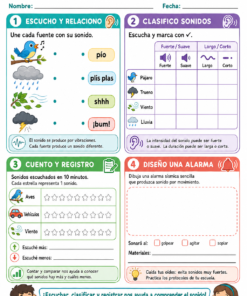 Fichas de trabajo PRIMARIA 1° Grado TODOS LOS PROYECTOS (IMPRIMIBLES) 29 09 Los sonidos en la naturaleza