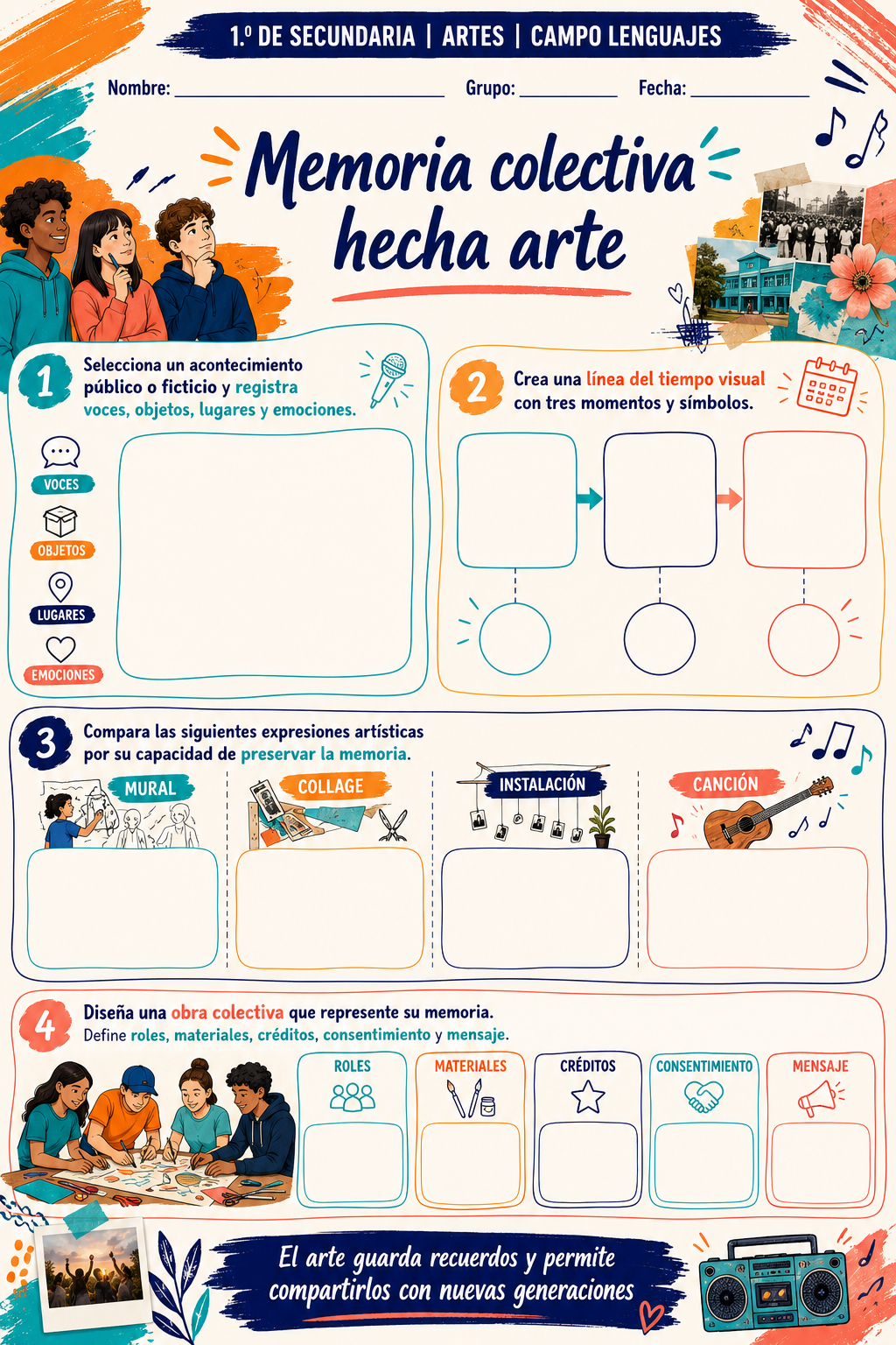 Fichas de trabajo ARTES SECUNDARIA 1°, 2° Y 3° Grado | TODOS LOS CONTENIDOS (IMPRIMIBLES) 5 Fichas de trabajo ARTES SECUNDARIA 1°, 2° Y 3° Grado | TODOS LOS CONTENIDOS (IMPRIMIBLES) - Image 5