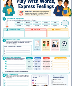 Fichas de trabajo INGLÉS SECUNDARIA 1°, 2° Y 3° Grado | TODOS LOS CONTENIDOS (IMPRIMIBLES) 21 09 Play With Words Express Feelings