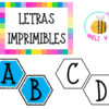 Alfabeto hexágono imprimible Para Niños