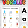 hojas de trabajo de las vocales