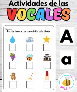 hojas de trabajo de las vocales