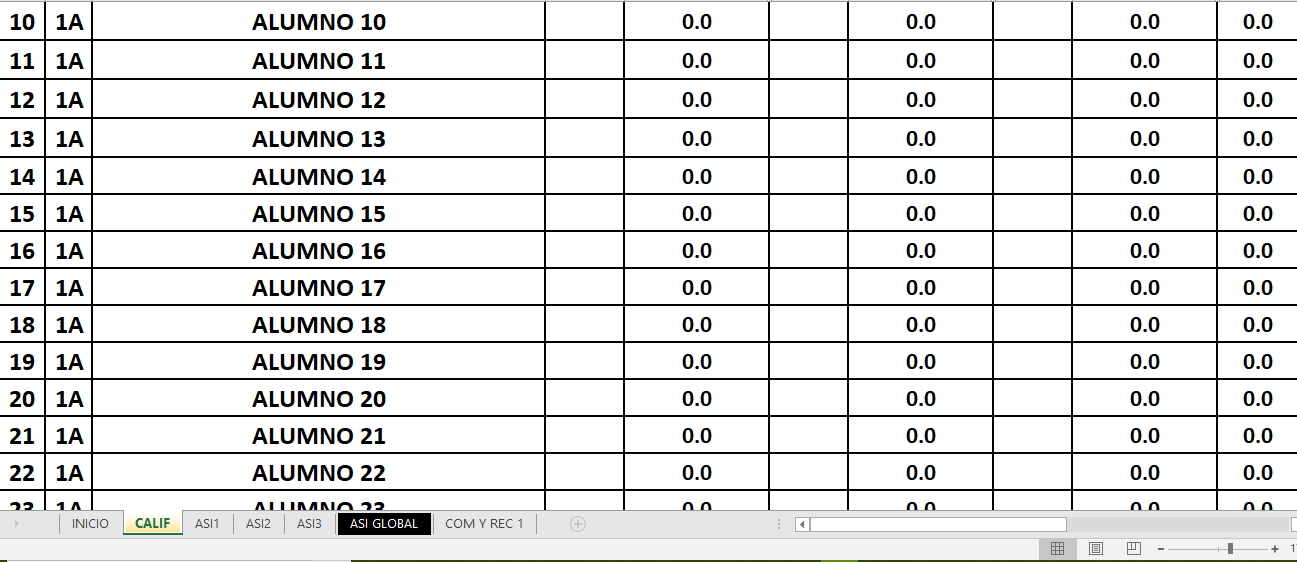 reporte de evaluación