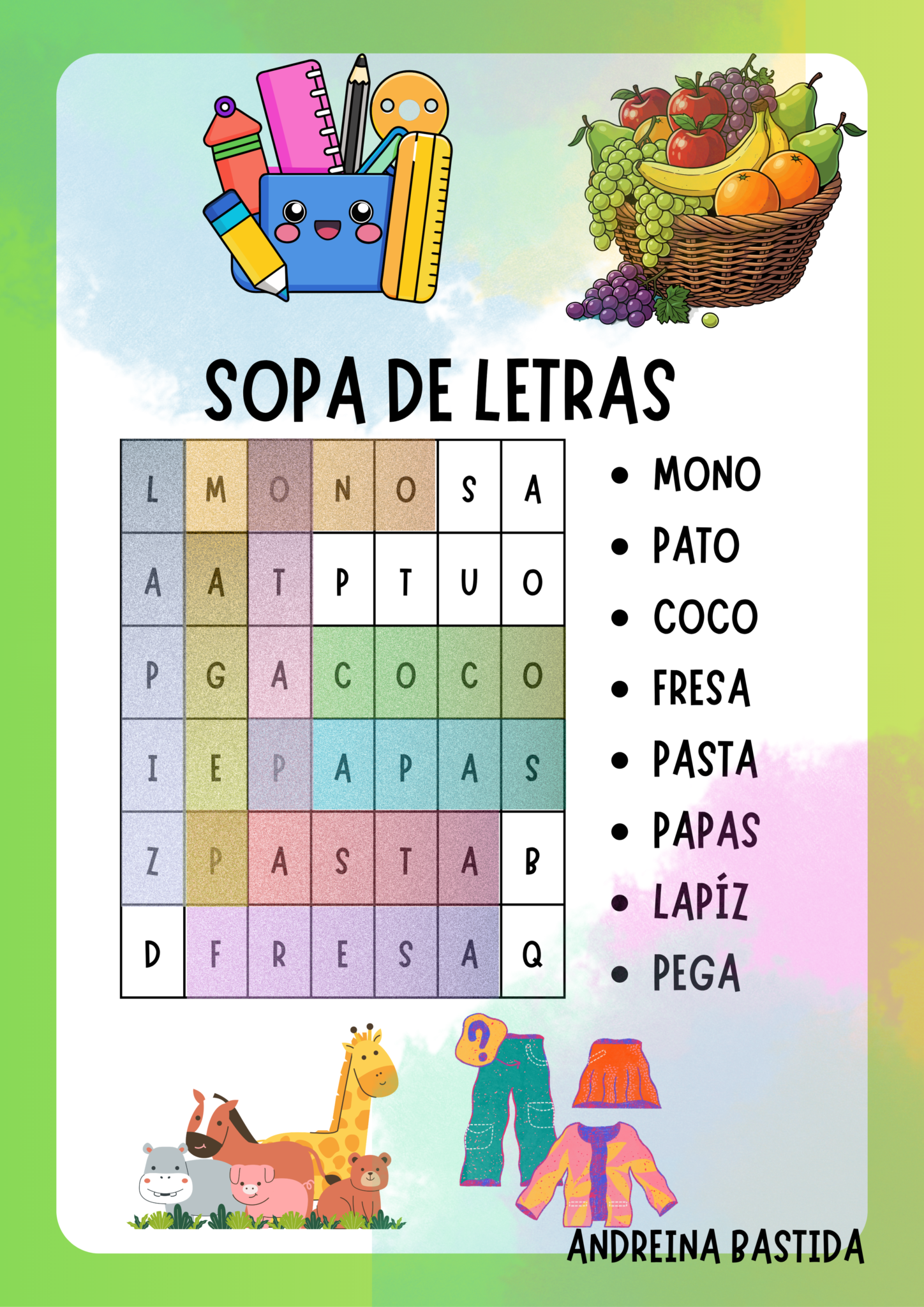 sopa de letra 1 sopa de letra