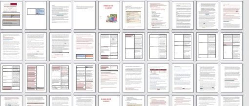 Un collage de varias plantillas de documentos que incluyen currículums, cartas de presentación y planes de negocios de Productos contestados del taller Nueva Escuela Mexicana, presentados en múltiples estilos y diseños.
