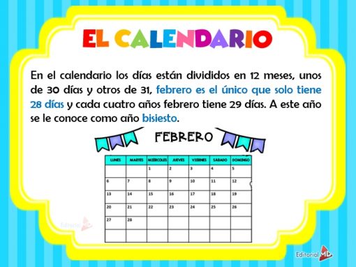 Ejemplo del calendario