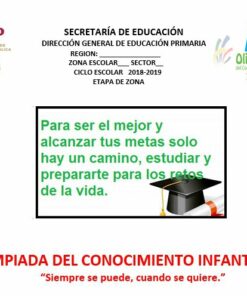 Examen de la Olimpiada del Conocimiento Infantil 2019 Primaria