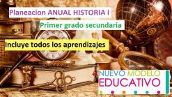 Planeación Anual Historia I (secundaria primer grado)
