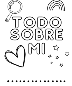 Página de actividades para niños en blanco y negro con el texto 