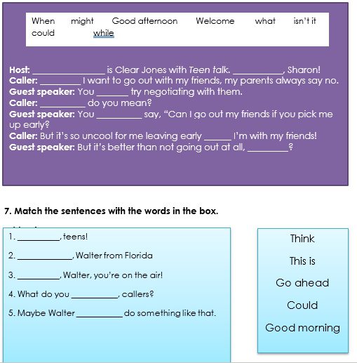 actividades de ingles