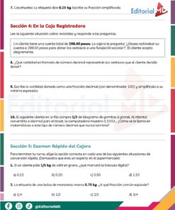 1. EXPRESION DE FRACCIONES COMO DECIMALES Y DE DECIMALES COMO FRACCIONES Pagina 3 1