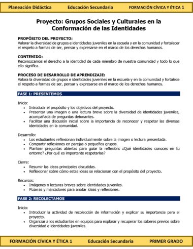 Programa Analítico Anual FORMACIÓN CÍVICA Y ÉTICA 1, Secundaria 1º (Ciclo Escolar 2025 – 2026) - Image 10