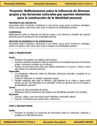 Programa Analítico Anual FORMACIÓN CÍVICA Y ÉTICA 2, Secundaria 2º (Ciclo Escolar 2025 – 2026) - Image 10