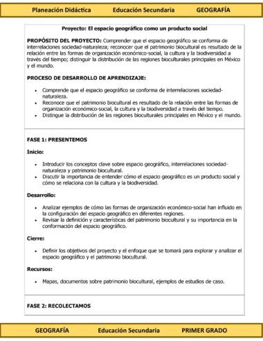 Programa Analítico Anual GEOGRAFÍA, Secundaria 1º (Ciclo Escolar 2025 – 2026) - Image 10