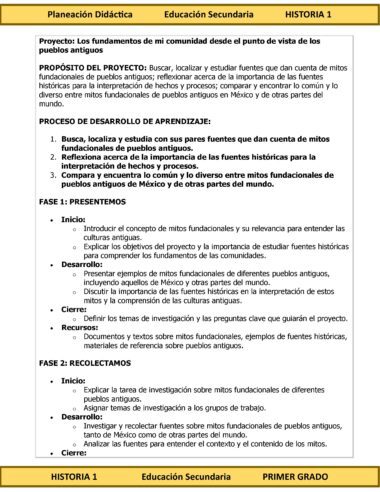 Programa Analítico Anual HISTORIA 1, Secundaria 1º (Ciclo Escolar 2025 – 2026) - Image 10