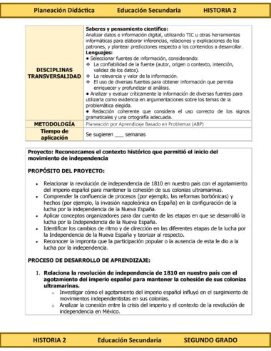 Programa Analítico Anual HISTORIA 2, Secundaria 2º (Ciclo Escolar 2025 – 2026) - Image 10