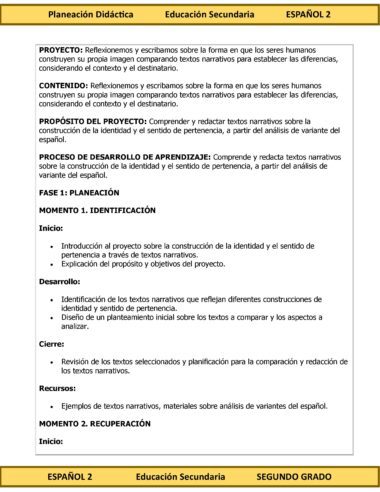 Programa Analítico Anual ESPAÑOL 2, Secundaria 2º (Ciclo Escolar 2025 – 2026) - Image 10