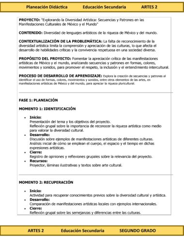 Programa Analítico Anual ARTES 2, Secundaria 2º (Ciclo Escolar 2025 – 2026) - Image 10