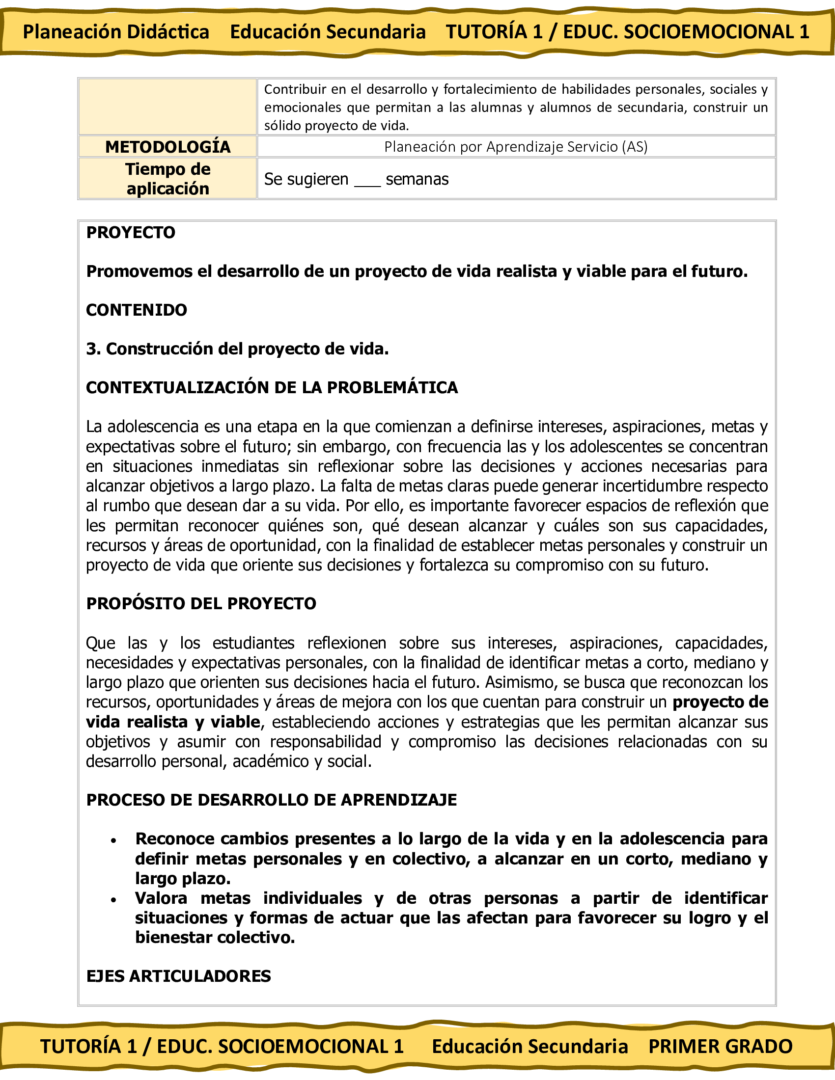 Programa Analítico Anual TUTORÍA 1 / EDUCACIÓN SOCIOEMOCIONAL 1, Secundaria 1º (Ciclo Escolar 2026 – 2027) 10 Programa Analítico Anual TUTORÍA 1 / EDUCACIÓN SOCIOEMOCIONAL 1, Secundaria 1º (Ciclo Escolar 2026 – 2027) - Imagen 10