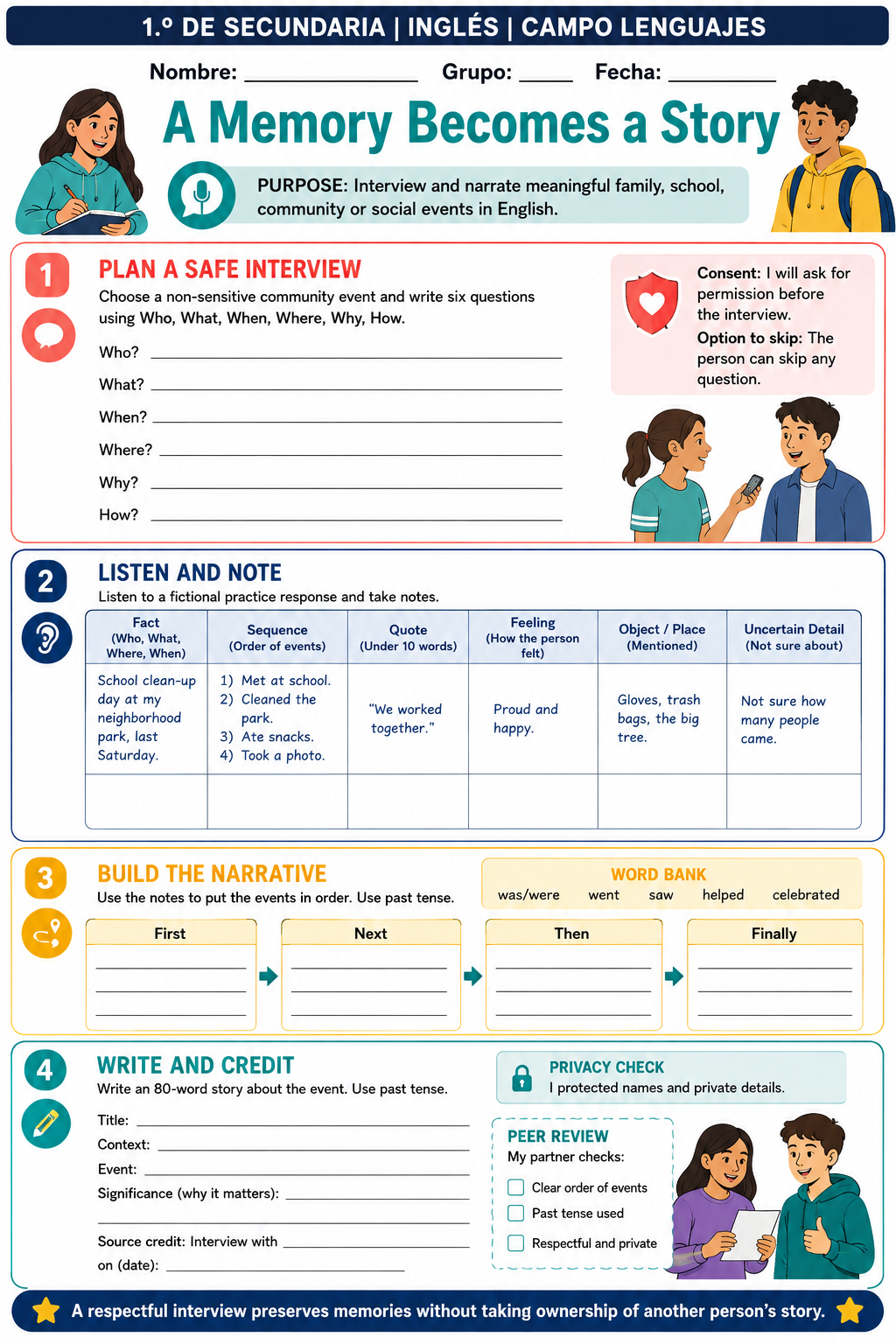 Fichas de trabajo INGLÉS SECUNDARIA 1°, 2° Y 3° Grado | TODOS LOS CONTENIDOS (IMPRIMIBLES) 7 Fichas de trabajo INGLÉS SECUNDARIA 1°, 2° Y 3° Grado | TODOS LOS CONTENIDOS (IMPRIMIBLES) - Image 7