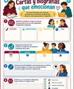 Planeaciones ESPAÑOL 1°, 2° y 3° Grado Secundaria PAQUETE (Ciclo Escolar 2026 – 2027) + Fichas de Trabajo 11 10 Cartas y biografias que emocionan
