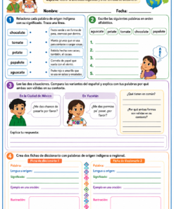 Fichas de trabajo PRIMARIA 3° Grado TODOS LOS PROYECTOS (IMPRIMIBLES) 39 10 Conozcamos nuestras lenguas