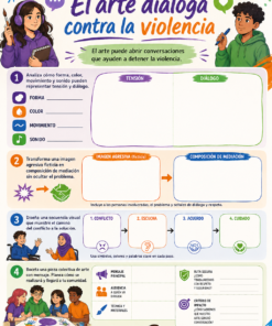 Fichas de trabajo ARTES SECUNDARIA 1°, 2° Y 3° Grado | TODOS LOS CONTENIDOS (IMPRIMIBLES) 20 10 El arte dialoga contra la violencia
