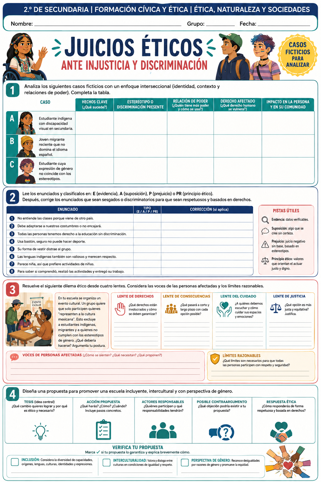 Fichas de trabajo FCyE SECUNDARIA 1°, 2° Y 3° Grado | TODOS LOS CONTENIDOS (IMPRIMIBLES) 8 Fichas de trabajo FCyE SECUNDARIA 1°, 2° Y 3° Grado | TODOS LOS CONTENIDOS (IMPRIMIBLES) - Image 8