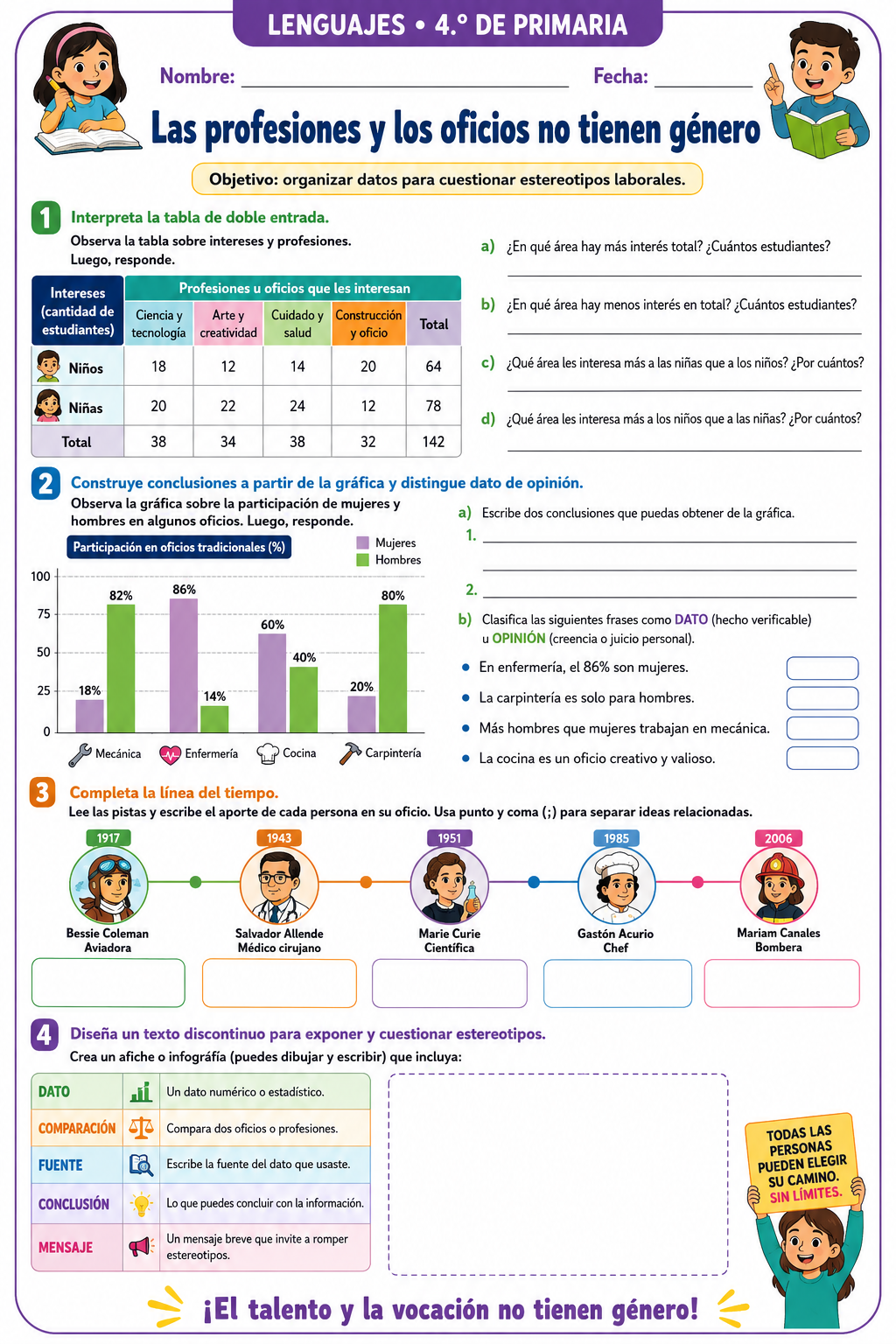 Fichas de trabajo PRIMARIA 1° a 6° Grado | TODOS LOS PROYECTOS (IMPRIMIBLES) 8 Fichas de trabajo PRIMARIA 1° a 6° Grado | TODOS LOS PROYECTOS (IMPRIMIBLES) - Image 8