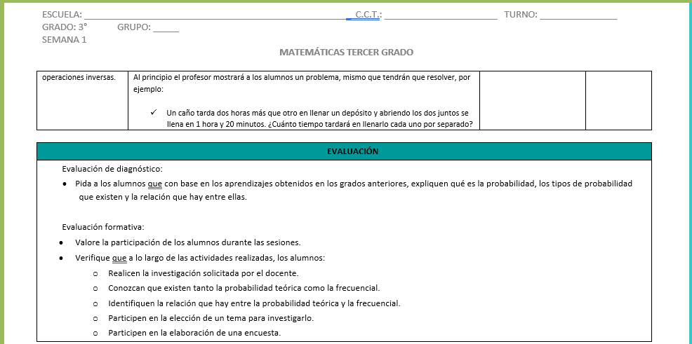 Ejemplo Matemáticas