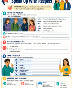 Fichas de trabajo INGLÉS SECUNDARIA 1°, 2° Y 3° Grado | TODOS LOS CONTENIDOS (IMPRIMIBLES) 23 11 Speak Up With Respect