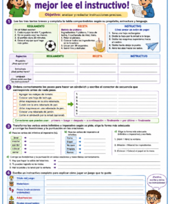 Fichas de trabajo PRIMARIA 4° Grado TODOS LOS PROYECTOS (IMPRIMIBLES) 23 11 mejor lee el instructivo