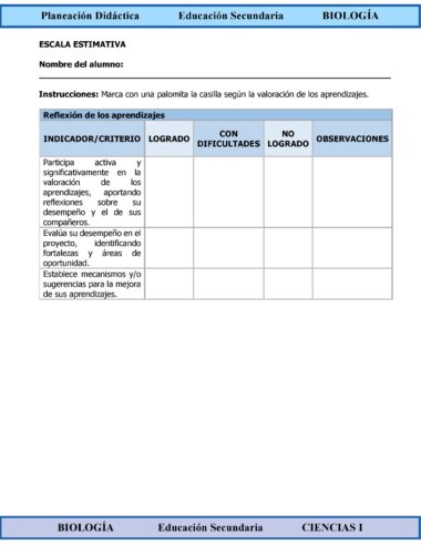 Programa Analítico Anual CIENCIAS I BIOLOGÍA, Secundaria 1º (Ciclo Escolar 2025 – 2026) - Image 12