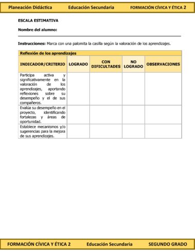 Programa Analítico Anual FORMACIÓN CÍVICA Y ÉTICA 2, Secundaria 2º (Ciclo Escolar 2025 – 2026) - Image 12