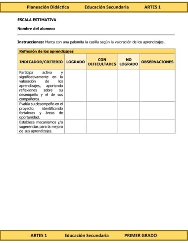 Programa Analítico Anual ARTES 1, Secundaria 1º (Ciclo Escolar 2025 – 2026) - Image 12