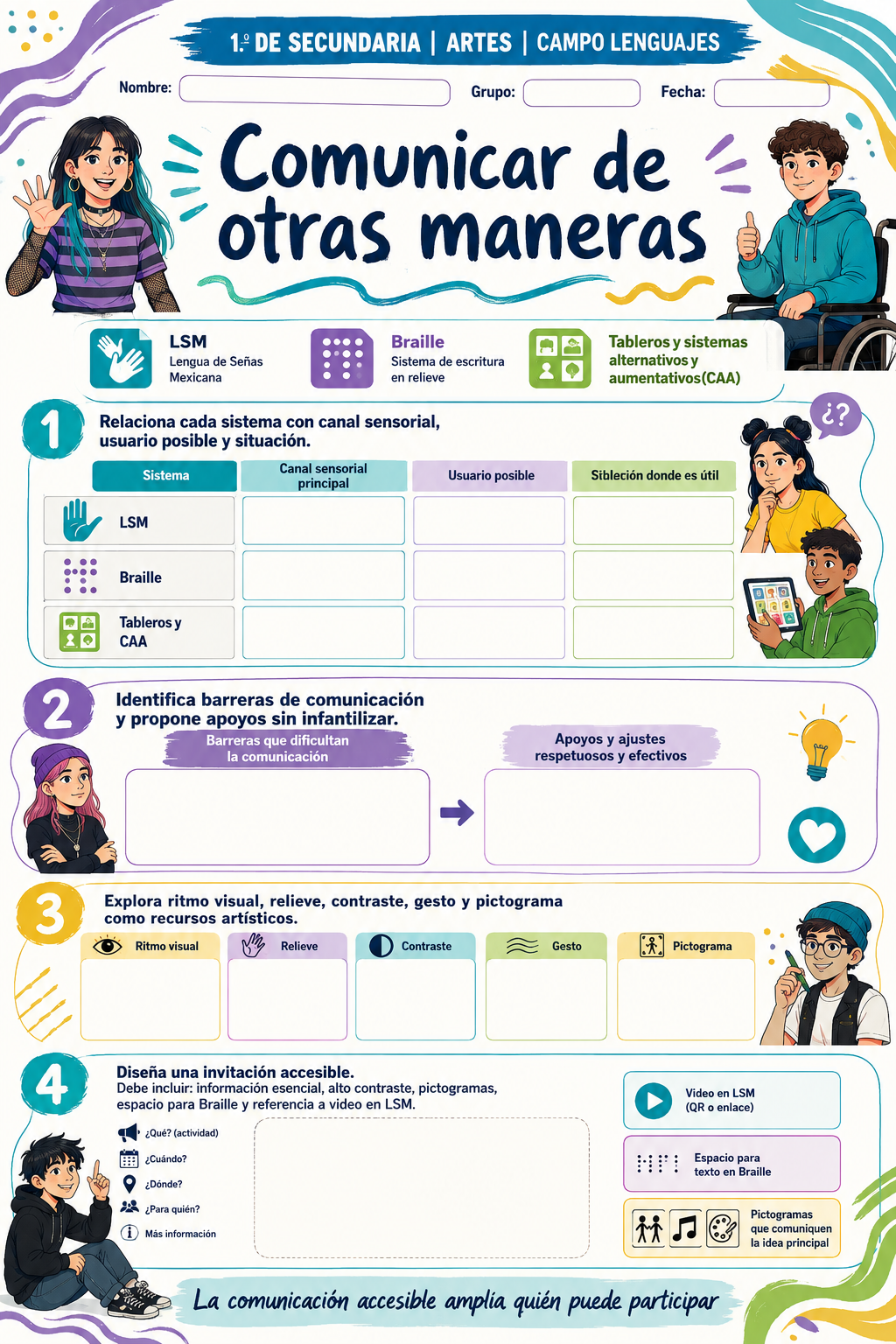 Fichas de trabajo ARTES SECUNDARIA 1°, 2° Y 3° Grado | TODOS LOS CONTENIDOS (IMPRIMIBLES) 8 Fichas de trabajo ARTES SECUNDARIA 1°, 2° Y 3° Grado | TODOS LOS CONTENIDOS (IMPRIMIBLES) - Image 8