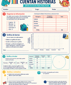 Fichas de trabajo MATEMÁTICAS SECUNDARIA 1°, 2° Y 3° Grado | TODOS LOS CONTENIDOS (IMPRIMIBLES) 17 12 Datos que cuentan historias