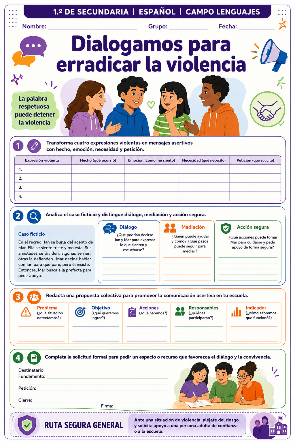 Planeaciones ESPAÑOL 1°, 2° y 3° Grado Secundaria PAQUETE (Ciclo Escolar 2026 – 2027) + Fichas de Trabajo 2 Planeaciones ESPAÑOL 1°, 2° y 3° Grado Secundaria PAQUETE (Ciclo Escolar 2026 – 2027) + Fichas de Trabajo - Image 2