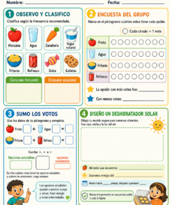 Fichas de trabajo PRIMARIA 1° Grado TODOS LOS PROYECTOS (IMPRIMIBLES) 18 12 La comida chatarra en mi comunidad