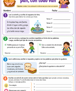 Fichas de trabajo PRIMARIA 3° Grado TODOS LOS PROYECTOS (IMPRIMIBLES) 41 12 Las rimas como el pan con todo van