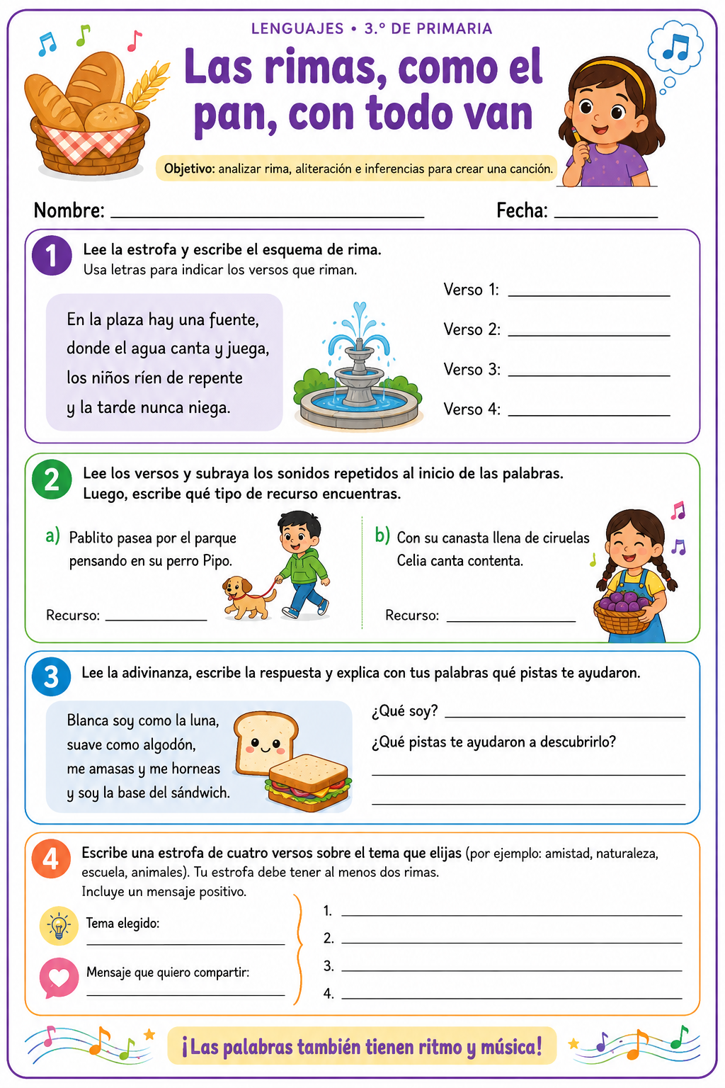 Fichas de trabajo PRIMARIA 3° Grado TODOS LOS PROYECTOS (IMPRIMIBLES) 21 Fichas de trabajo PRIMARIA 3° Grado TODOS LOS PROYECTOS (IMPRIMIBLES) - Image 21